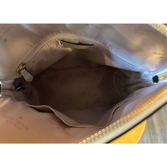 Kate Spade Staci Medium Dome Backpack Color-block Beige Saffiano Leather - Picture 8 of 10